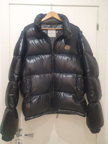 Moncler piumino lucido nero - moncler,